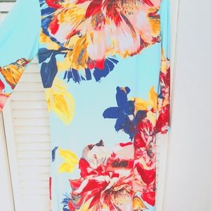 Colorful  dress long  sleeve